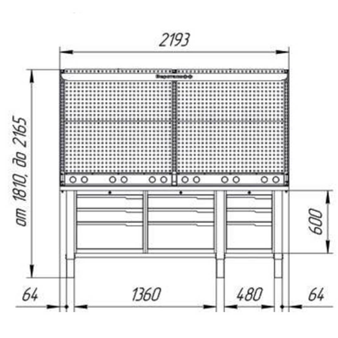 Верстак CTR 2232.S4L4M4.4-2F